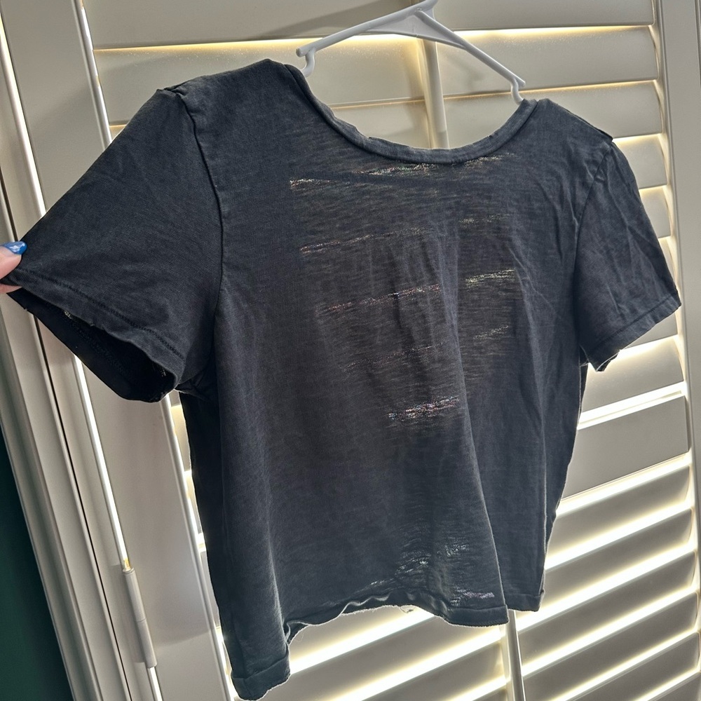 Aerie Black Short Sleeve Tee - Picture 2 of 3